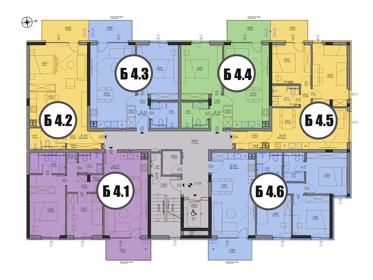 Вход Б етаж 4